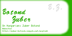 botond zuber business card